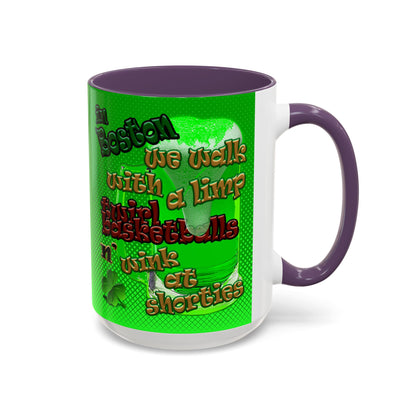 celtics logo - Accent Mug (logo green)