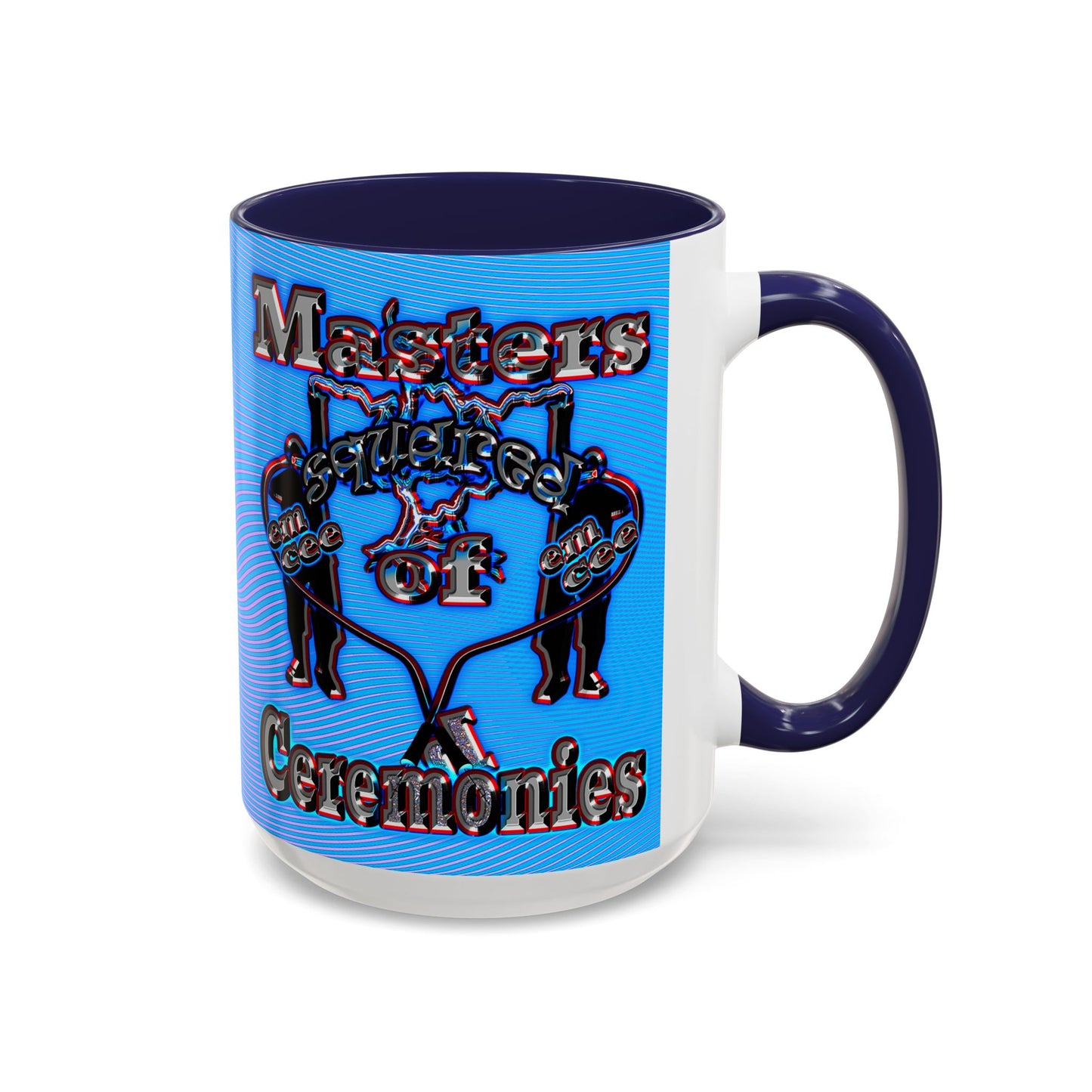 em cee squared - Accent Mug (light blue-purple wave)