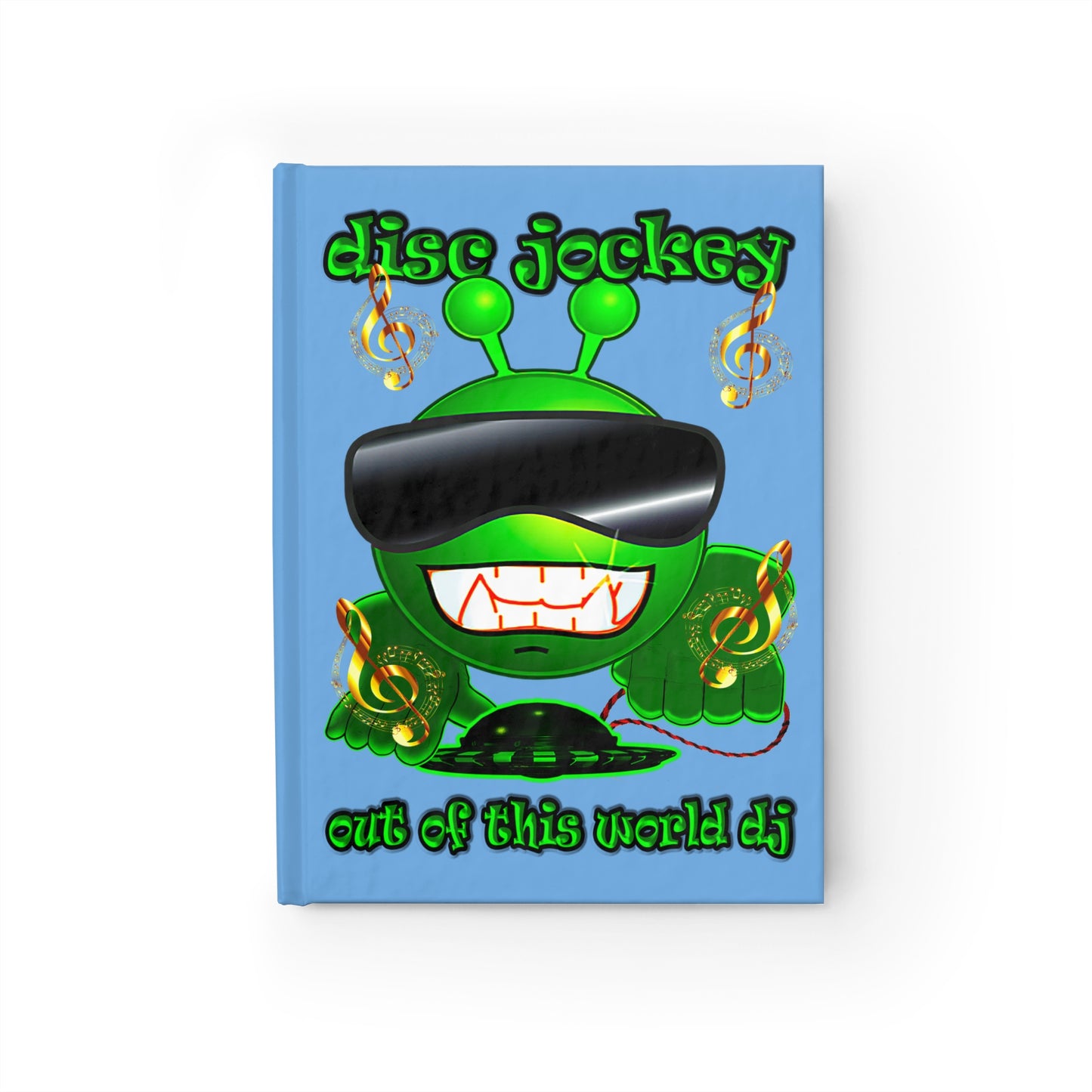disc jockey - journal-blank (light blue)
