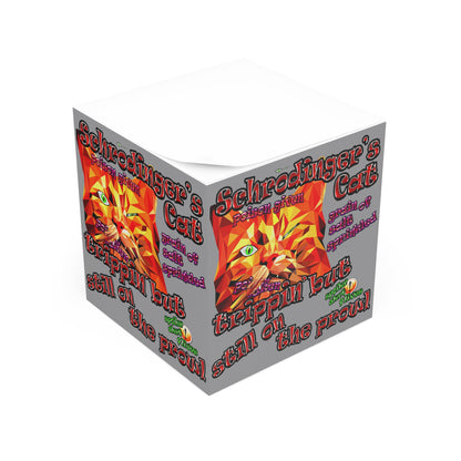 schrodinger's cat - note cube (grey)
