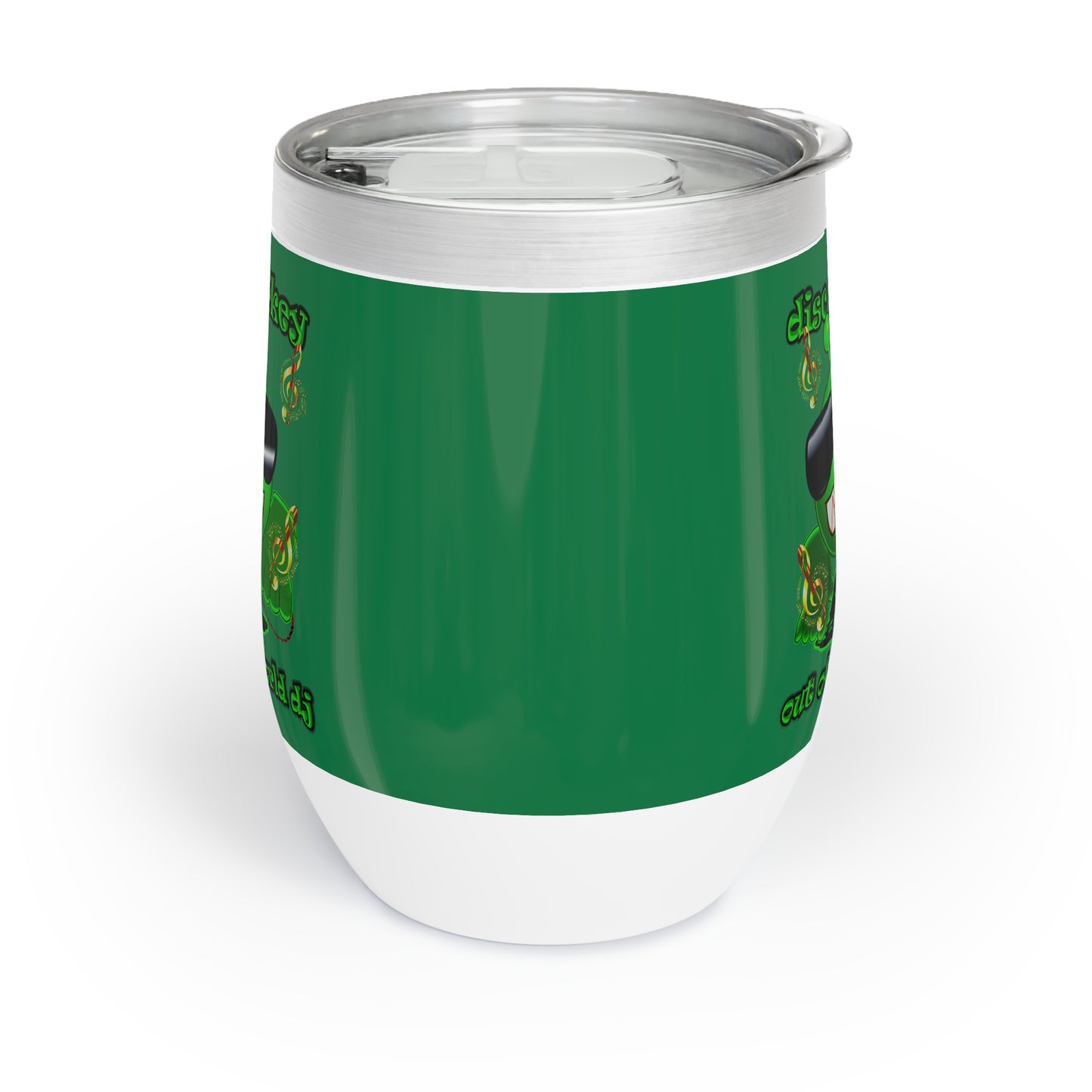 disc jockey - Chill Wine Tumbler (dark green)