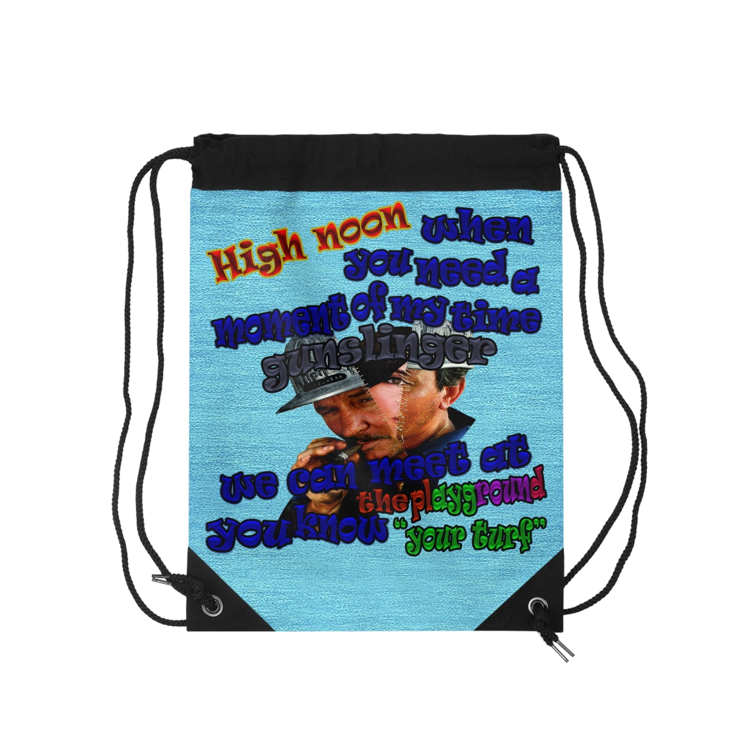 high noon - Drawstring Bag (faded blue)