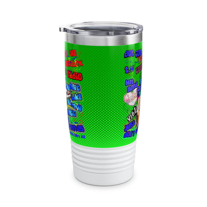drop the beat - Ringneck Tumbler, 20oz  (logo green)