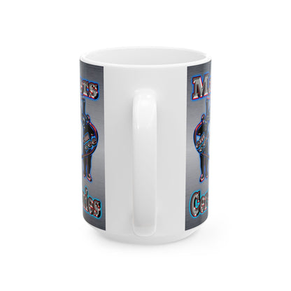 em cee squared - White Mug (brushed nickel)