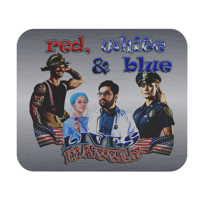 rw&b lives matter - Mouse Pad (Rectangle) (brushed nickel)