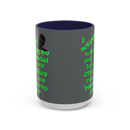 noticed you noticing - Accent Mug (dark grey)