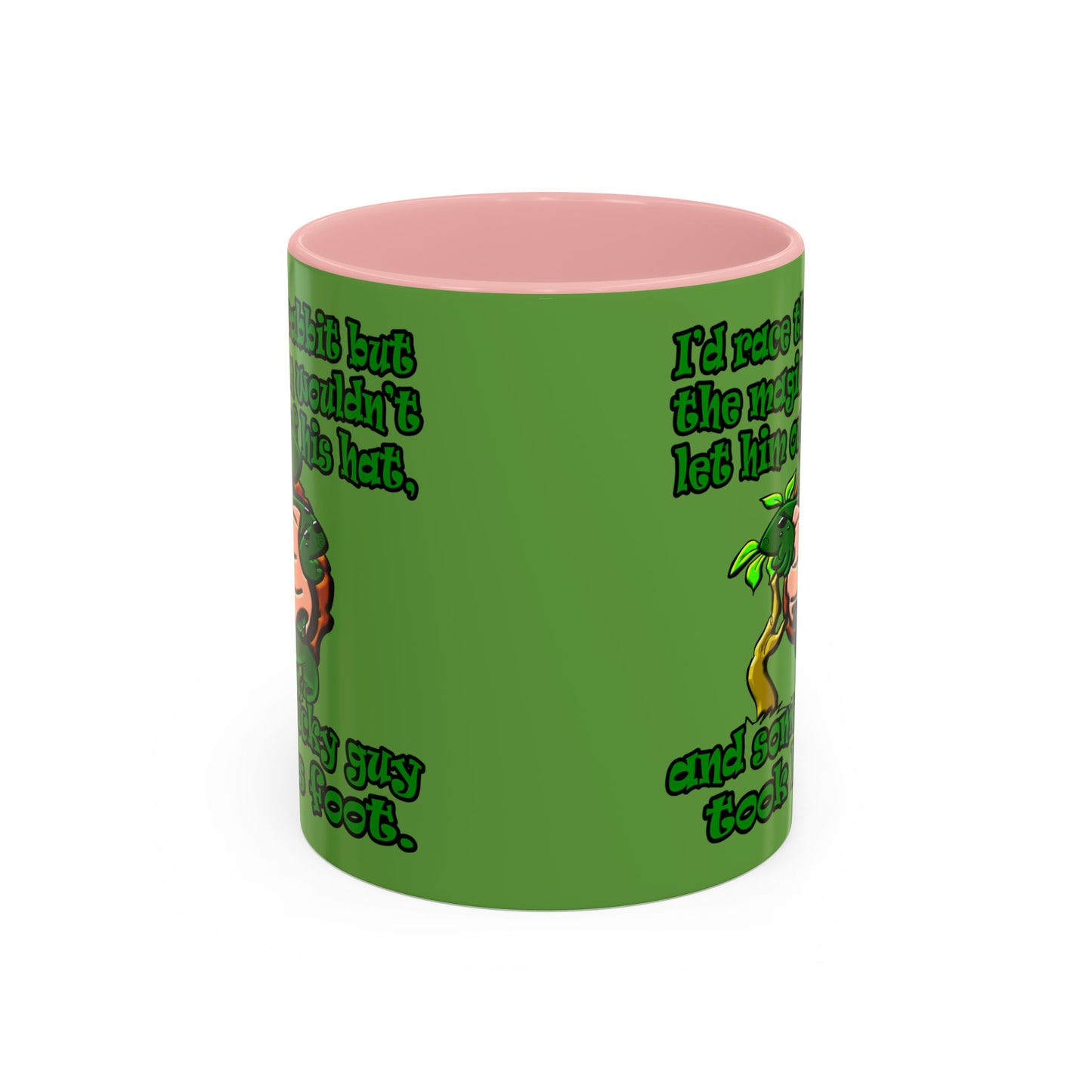 turtle race - Accent Mug (green)