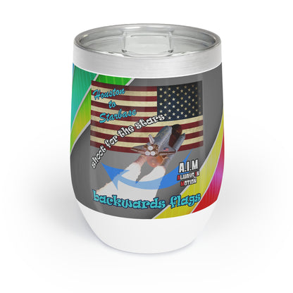 shoot for the stars - Chill Wine Tumbler (rainbow split)