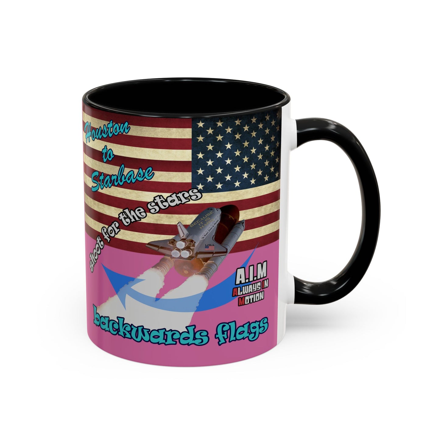 shoot for the stars - Accent Mug (light pink)