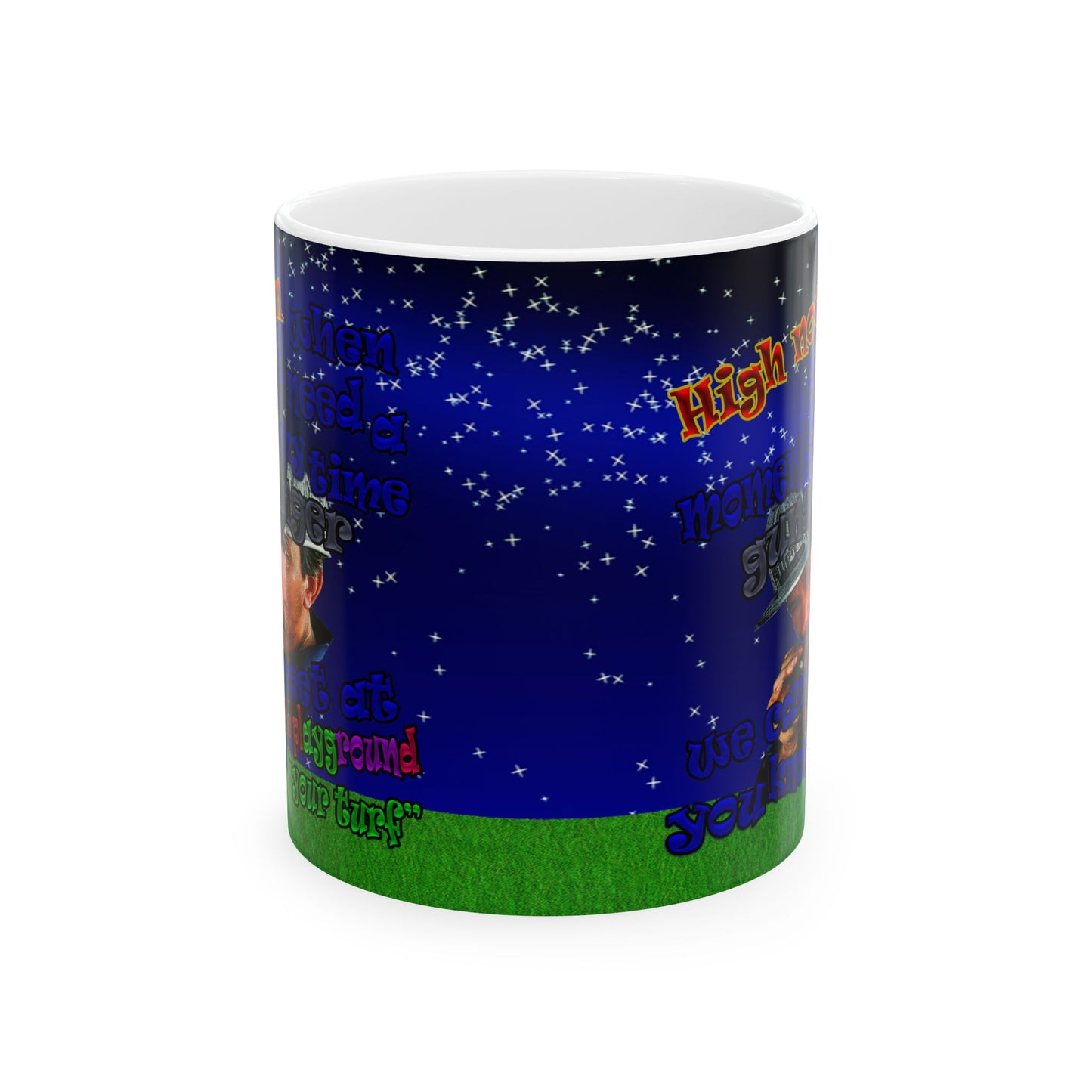 high noon - White Mug ('snoops' background)