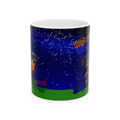 high noon - White Mug ('snoops' background)
