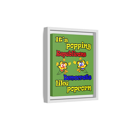 popping like popcorn - framed canvas art (green)