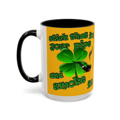 celtics logo - Accent Mug (yellow)