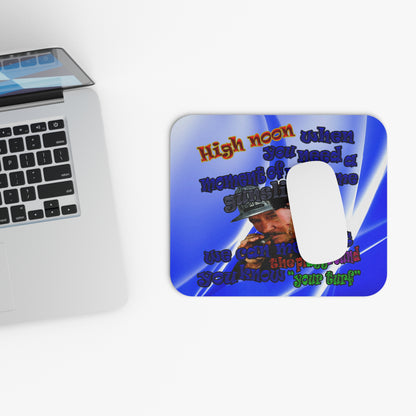 high noon - Mouse Pad (Rectangle) (blue-white wave)