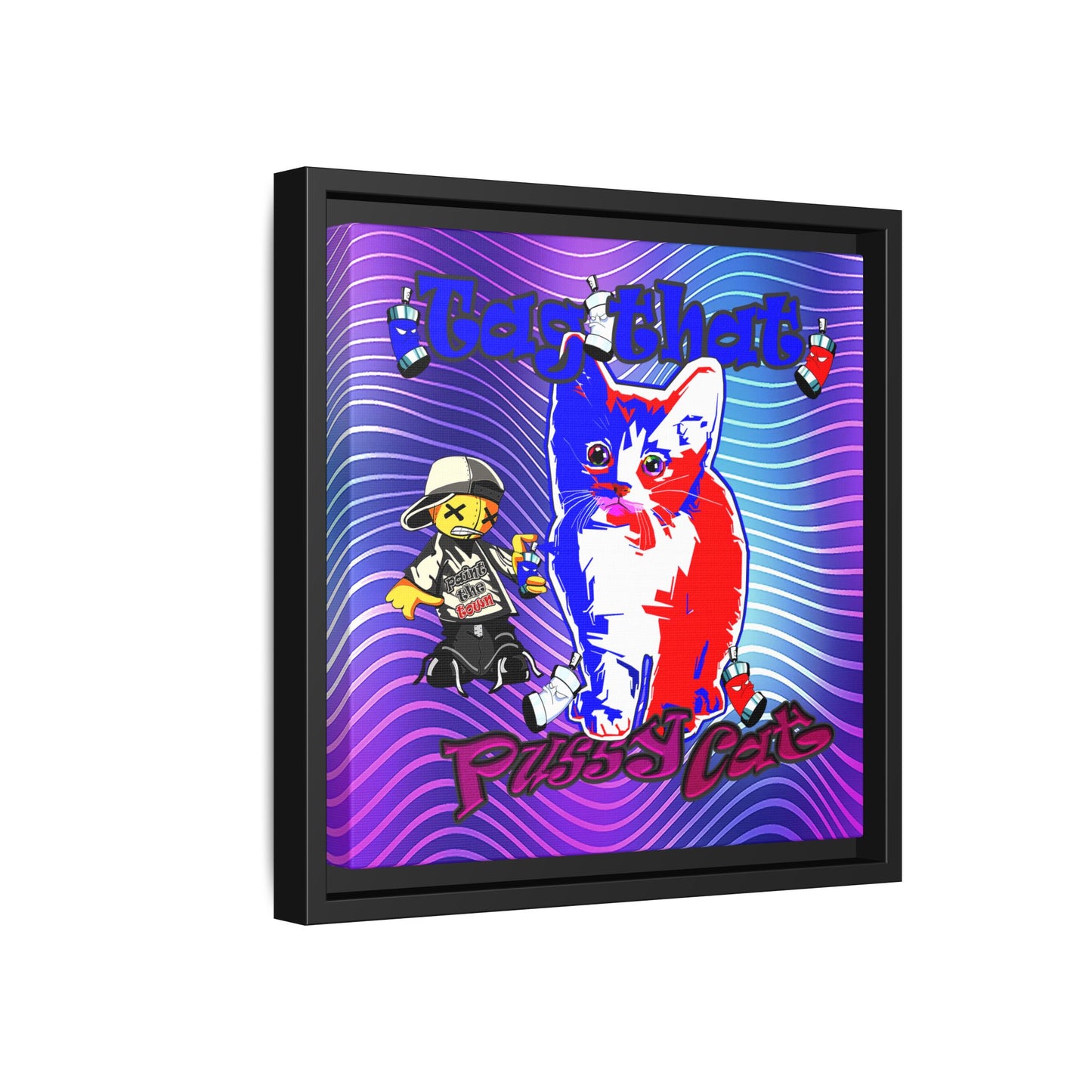 tag that - framed canvas art (purple wave)