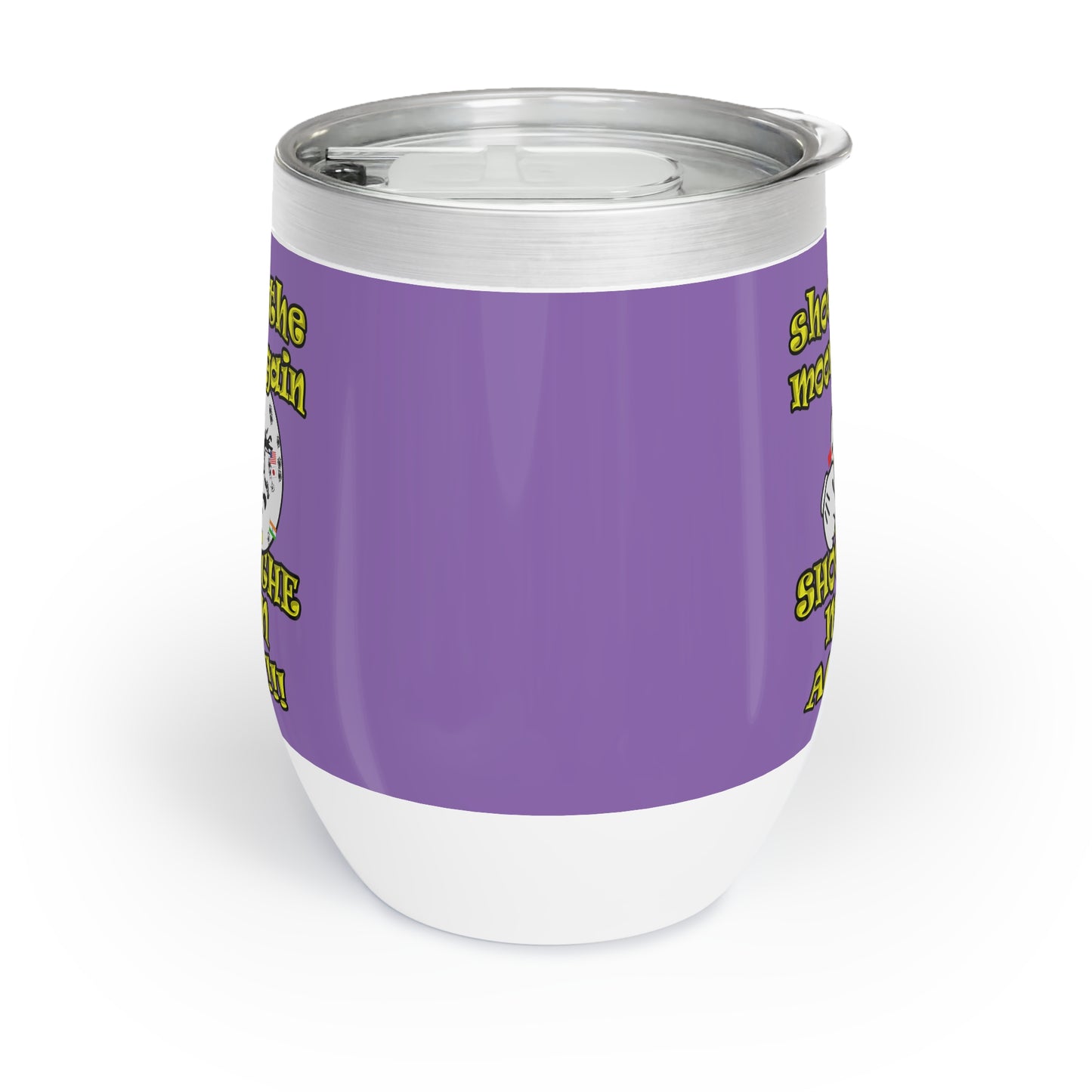 shoot the moon again - Chill Wine Tumbler (light purple)