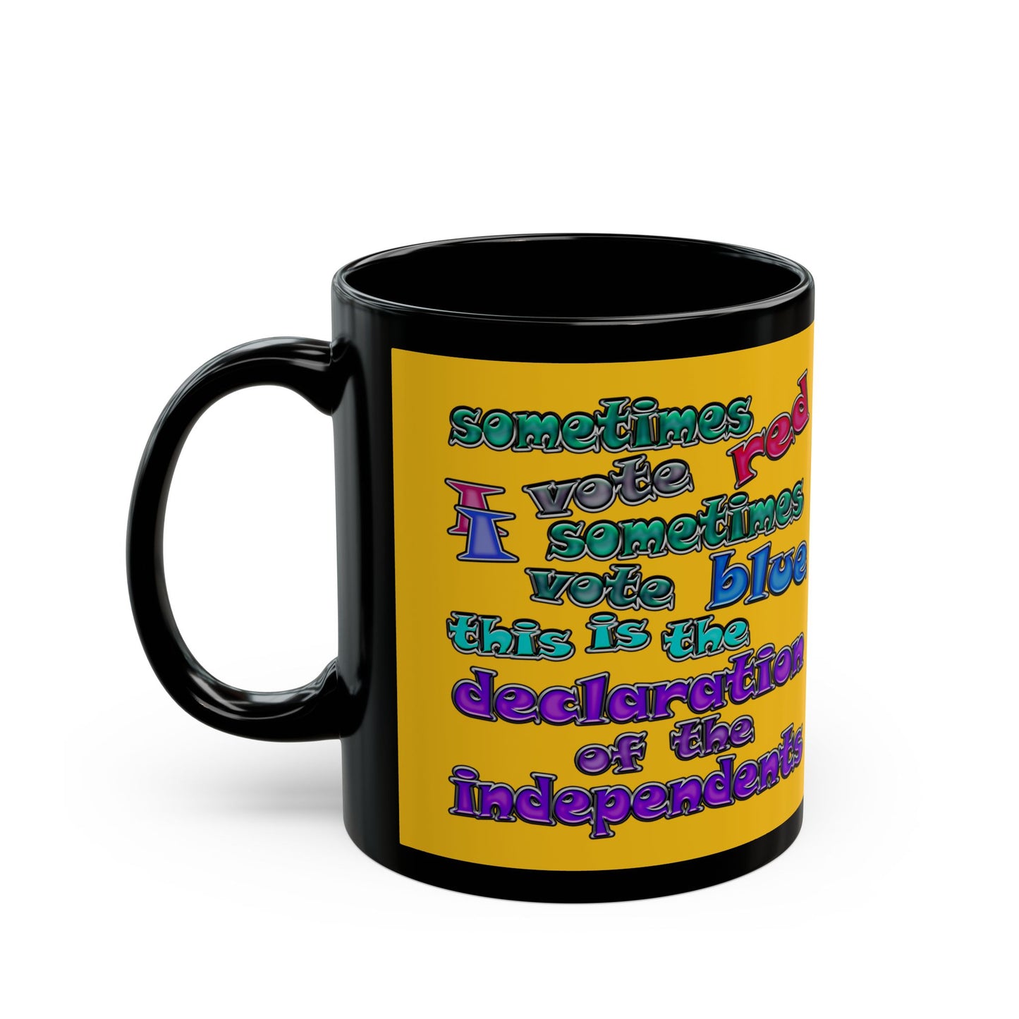declaration of the independents - Black Mug (yellow)