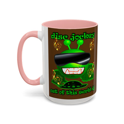 disc jockey - Accent Mug (brown)
