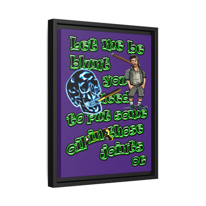 og - framed canvas art (purple)