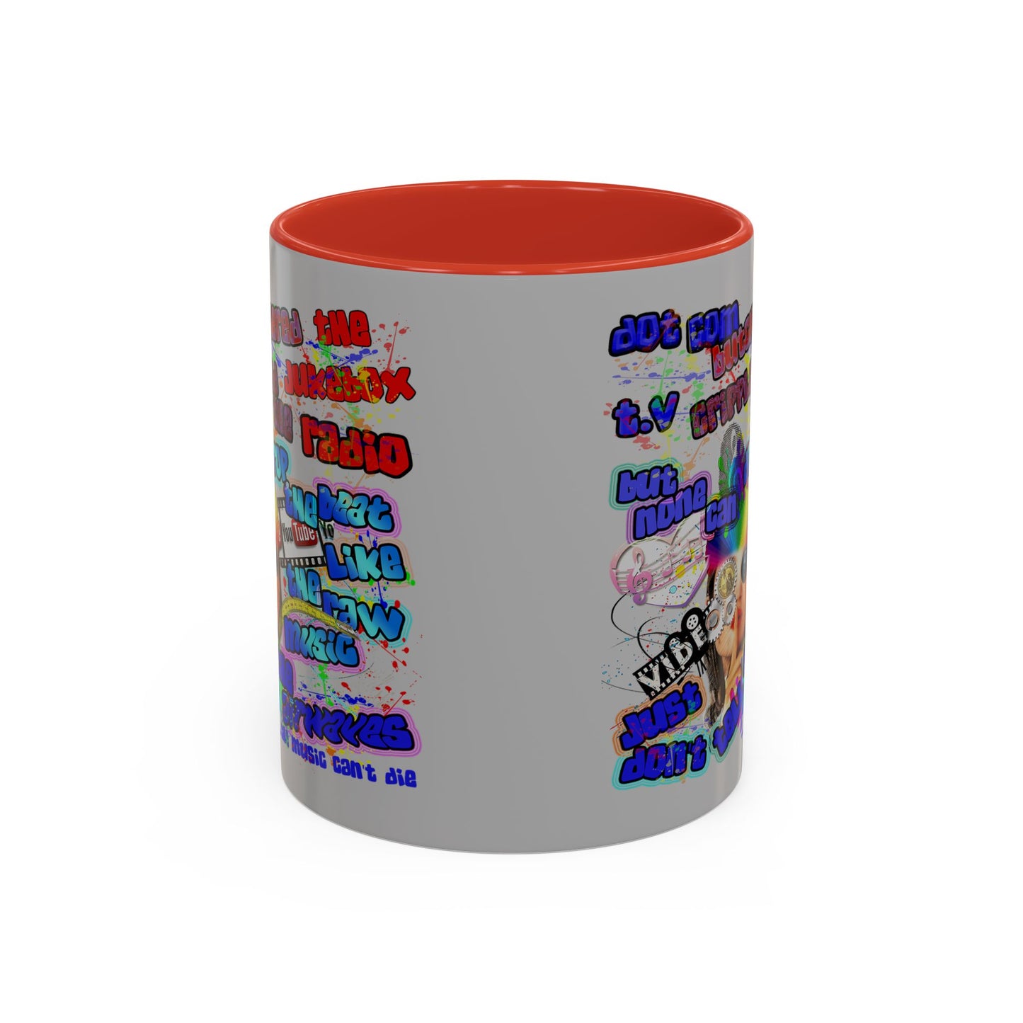 drop the beat - Accent Mug (light grey)