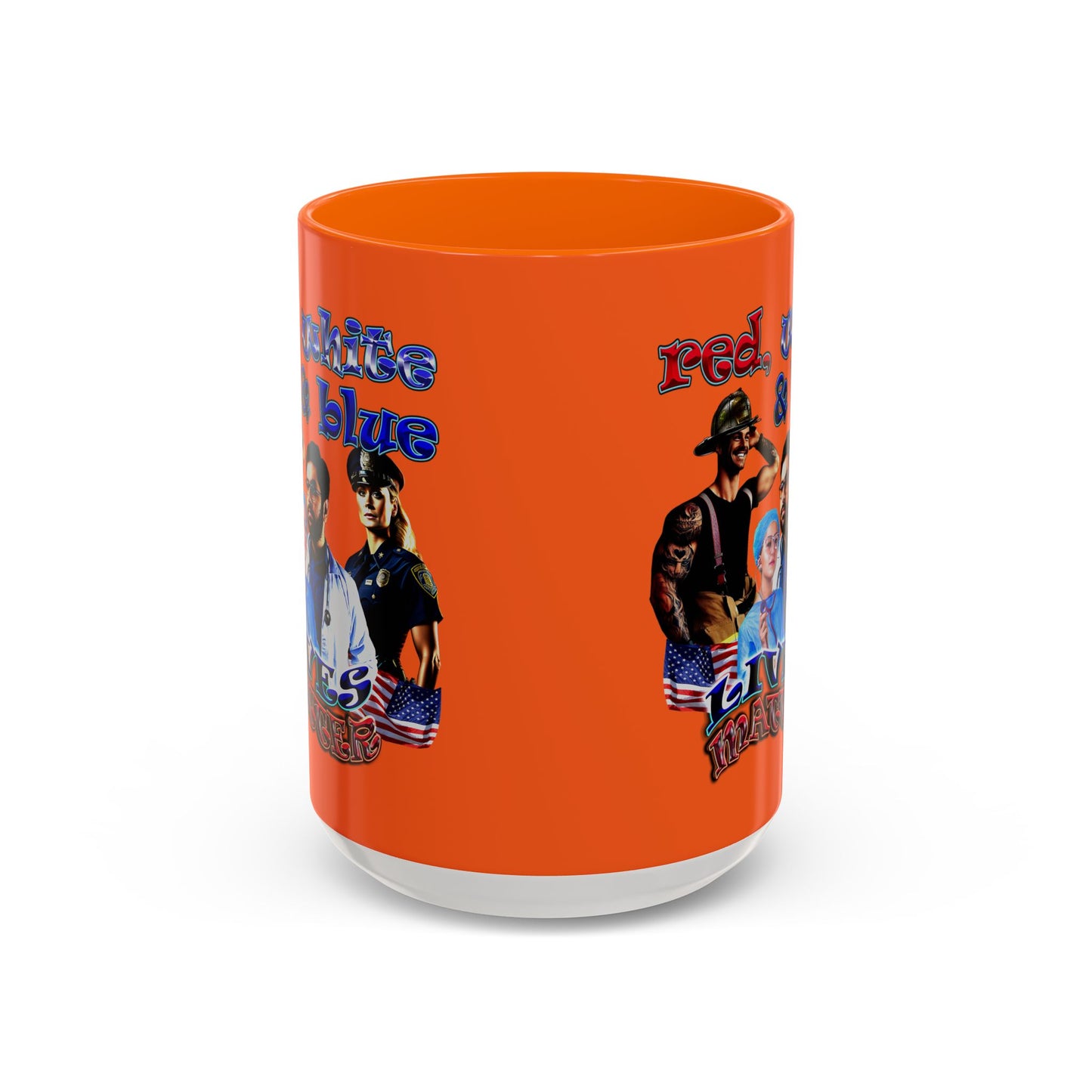 rw&b lives matter - Accent Mug (orange)