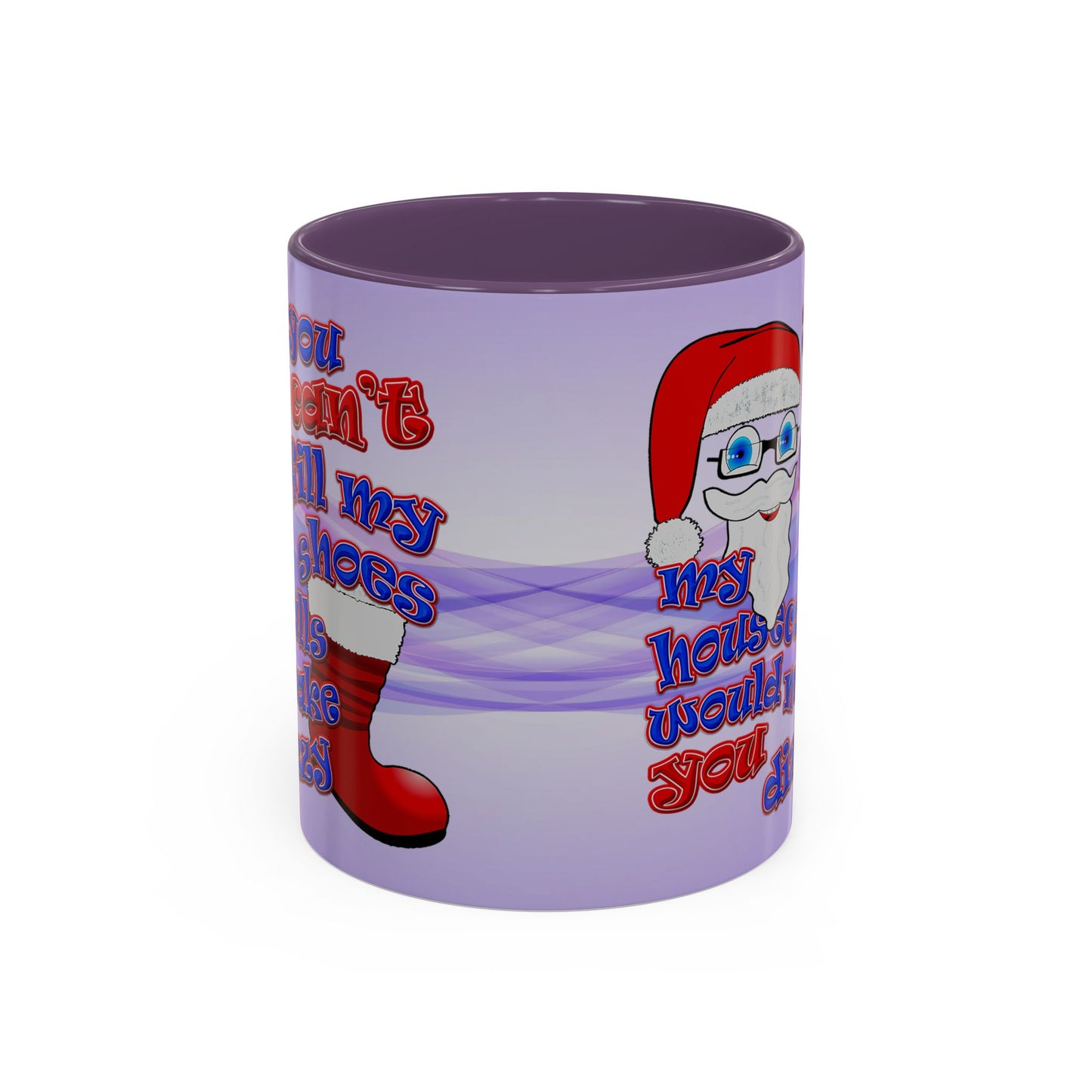 santa's shoes - Accent Mug (light blue-pink wave)