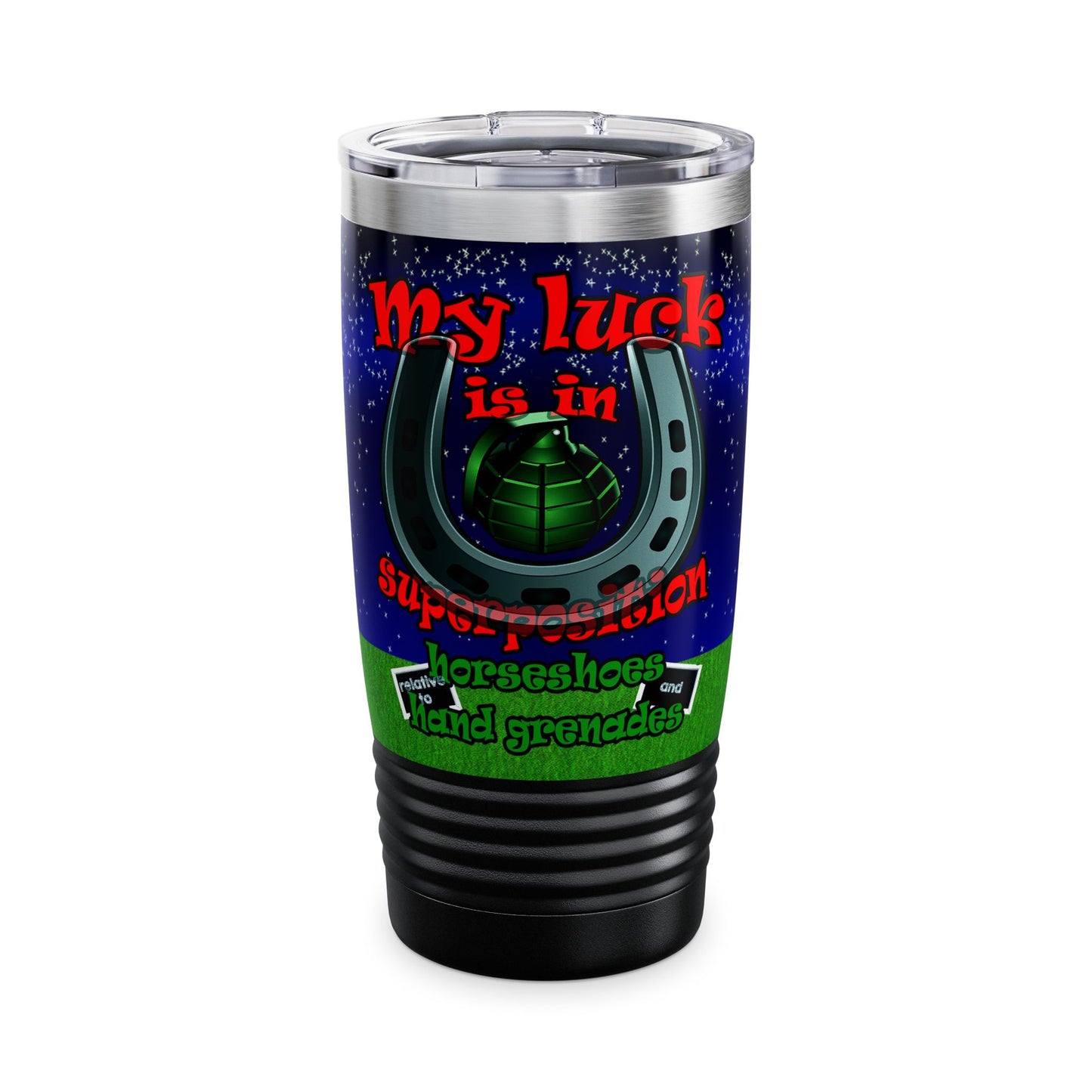 my luck - Ringneck Tumbler, 20oz ('snoops' background)