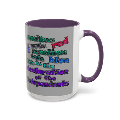 declaration of the independents - Accent Mug (light grey)