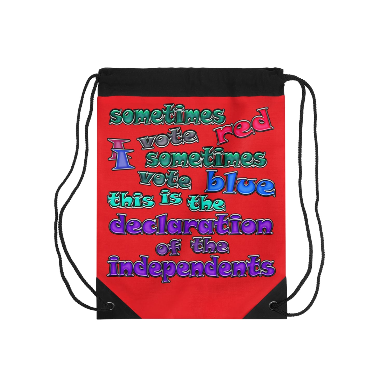 declaration of the independents - Drawstring Bag (red)