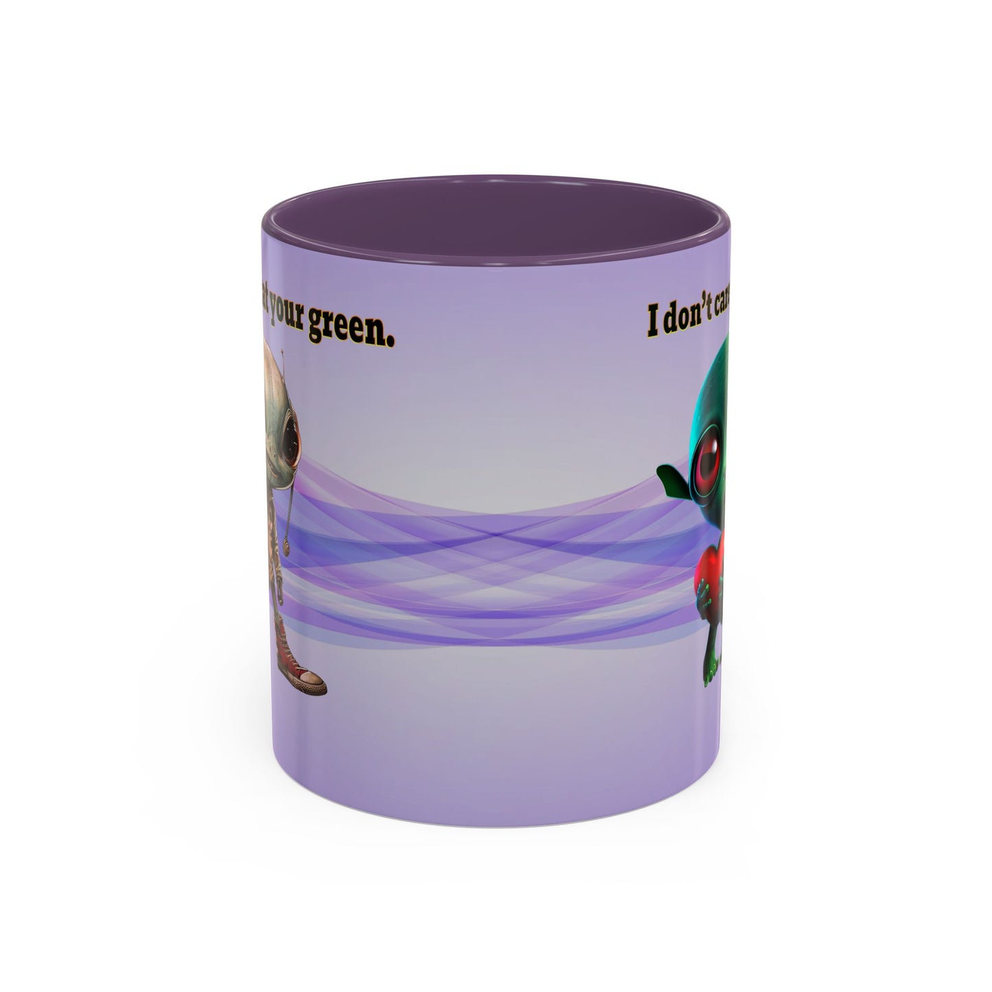 I don't care that your grey - Accent Mug (light blue-pink wave)