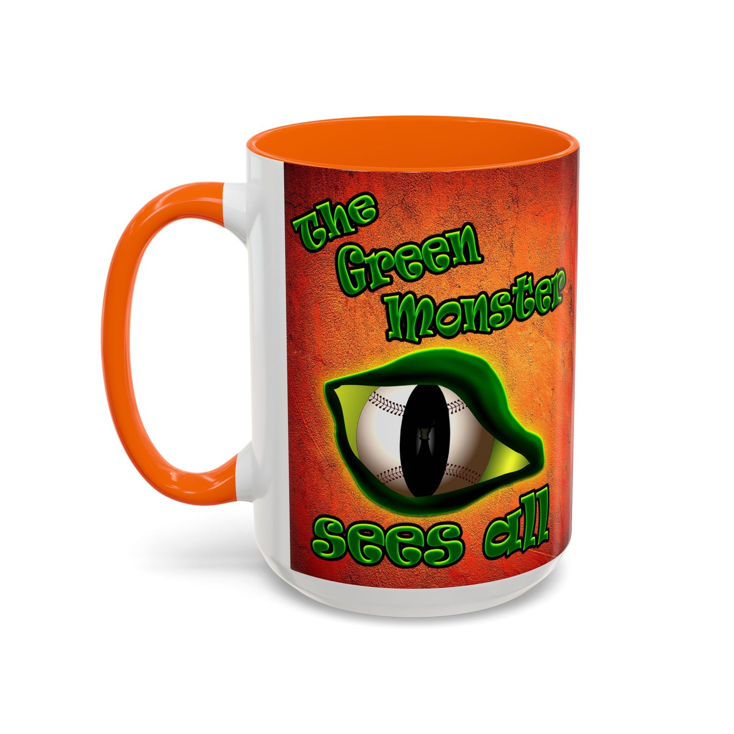 green monster - Accent Mug (burnt orange)