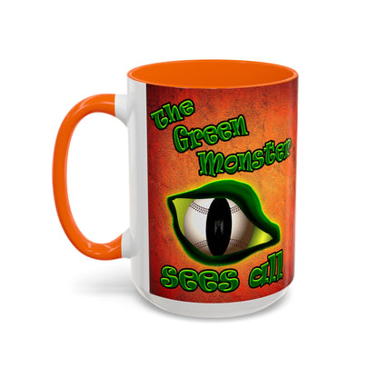 green monster - Accent Mug (burnt orange)
