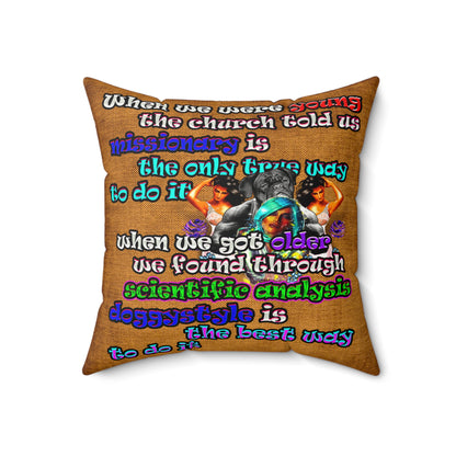 doggystyle - Faux Suede Square Pillow - (dichromatic brown papyrus)