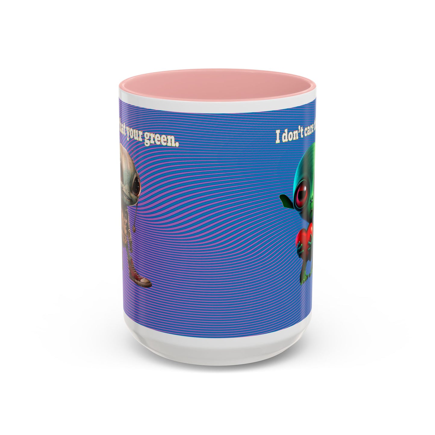 I don't care that your grey - Accent Mug (light blue-purple wave)