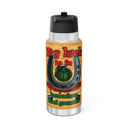 my luck - Gator Tumbler, 32oz  (butterscotch wood finish)