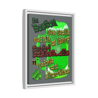 celtics logo - framed canvas art (dark grey)