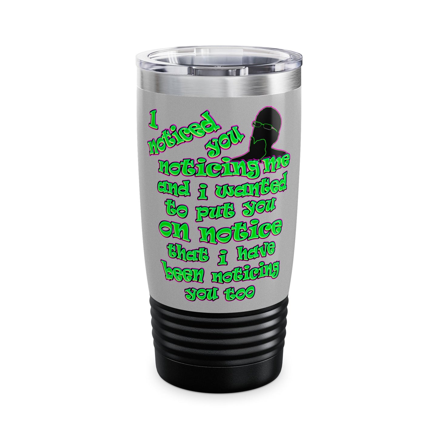 noticed you noticing - Ringneck Tumbler, 20oz (light grey)