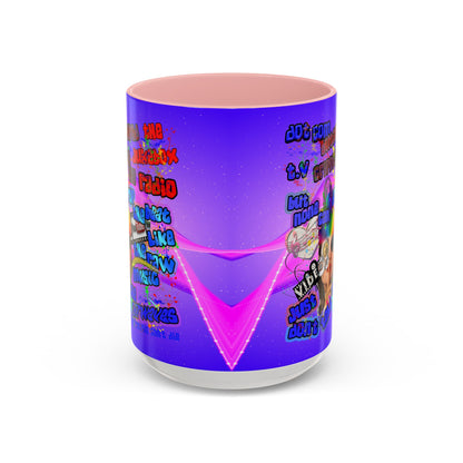 drop the beat - Accent Mug (purple-pink wave)