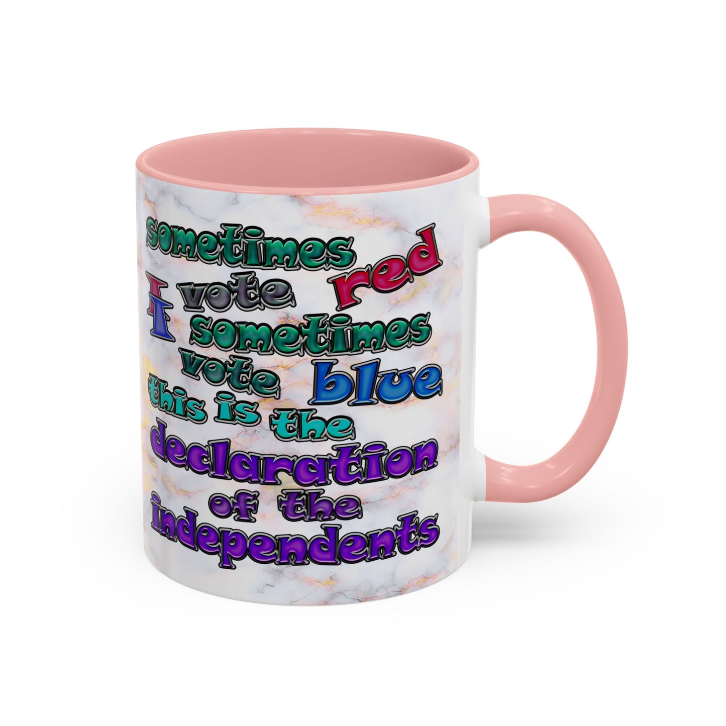 declaration of the independents - Accent Mug (white marble)
