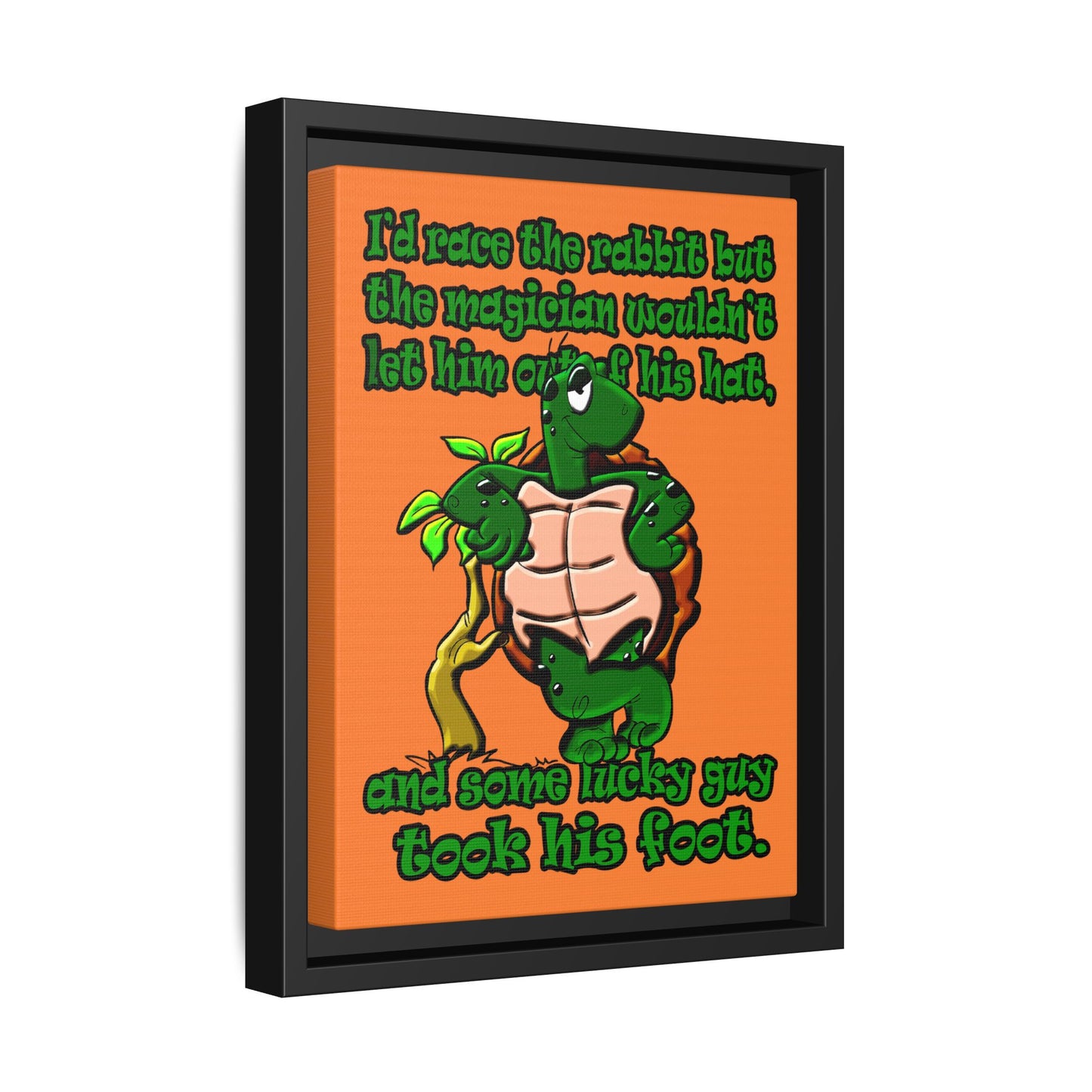 turtle race - framed canvas art (crusta)