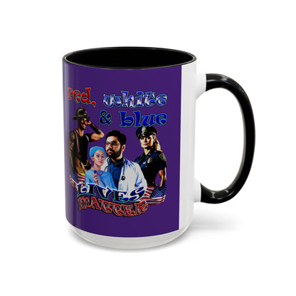rw&b lives matter - Accent Mug (purple)