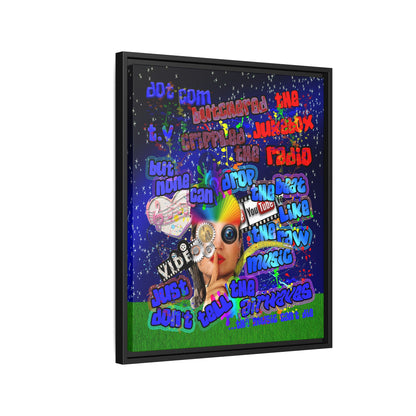 drop the beat - framed canvas art ('snoops' background)
