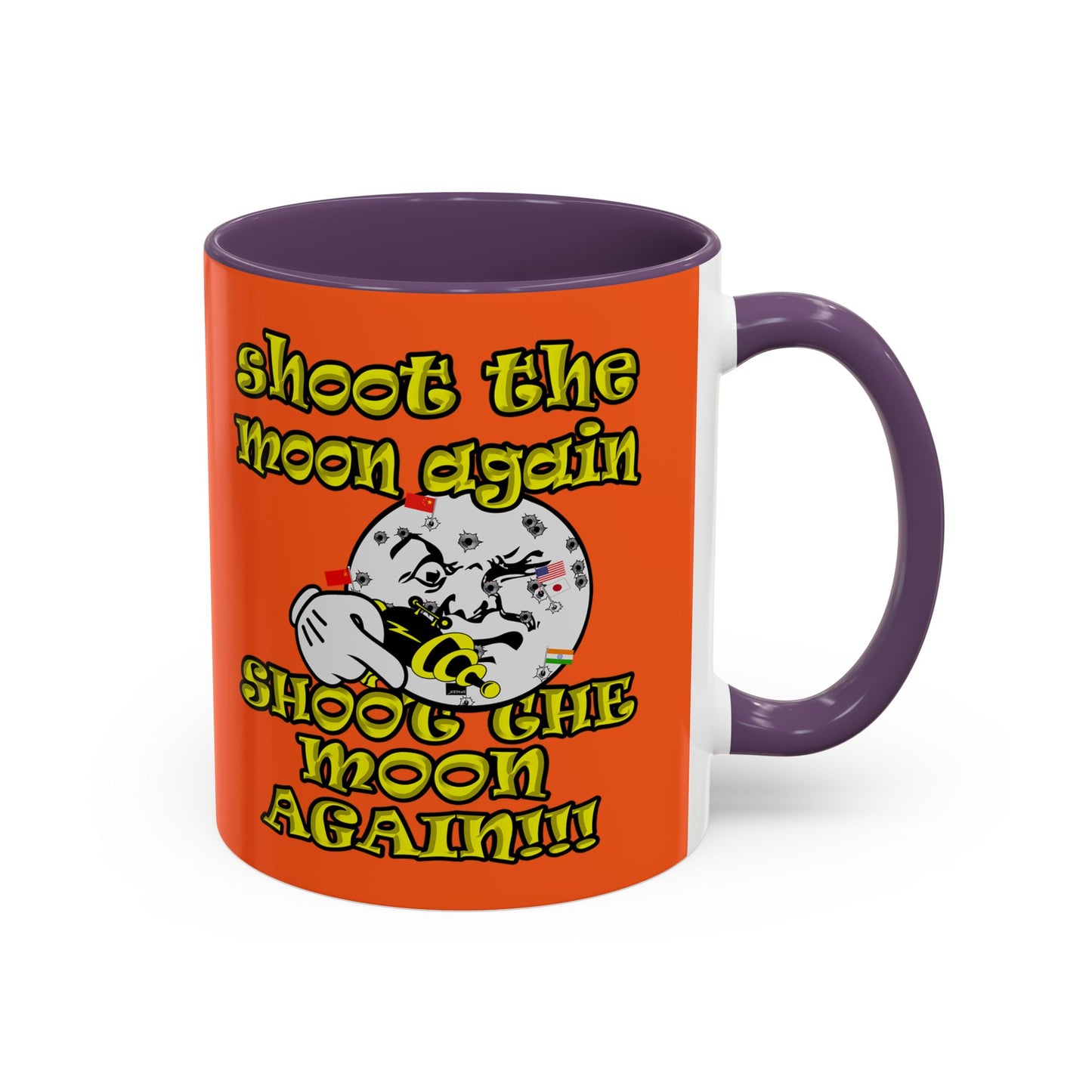 shoot the moon again - Accent Mug (orange)