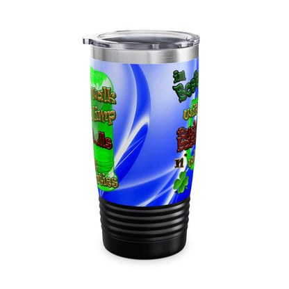 celtics logo - Ringneck Tumbler, 20oz (blue-white wave)
