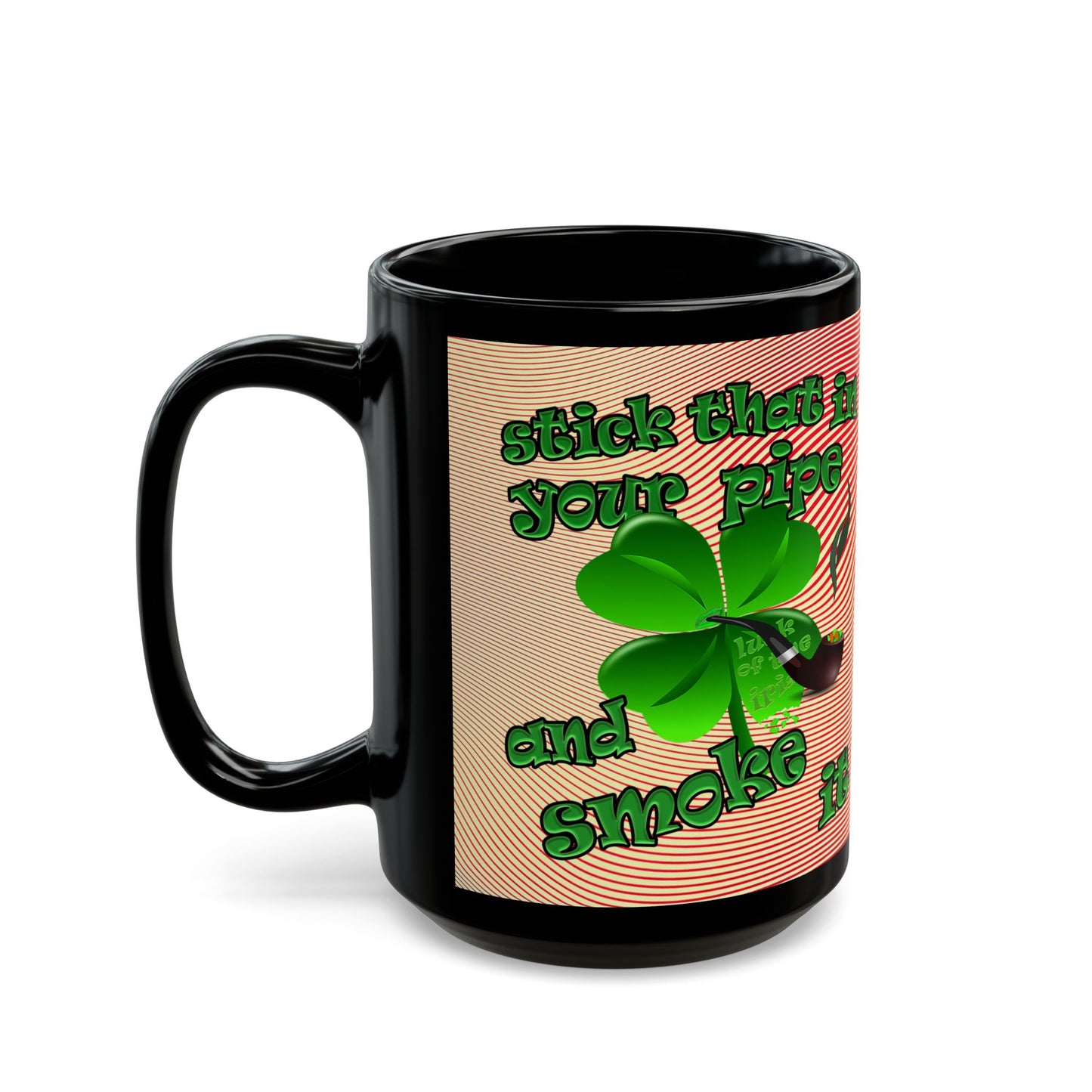 celtics logo - Black Mug (yellow-orange wave)