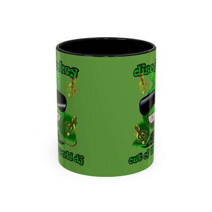disc jockey - Accent Mug (green)