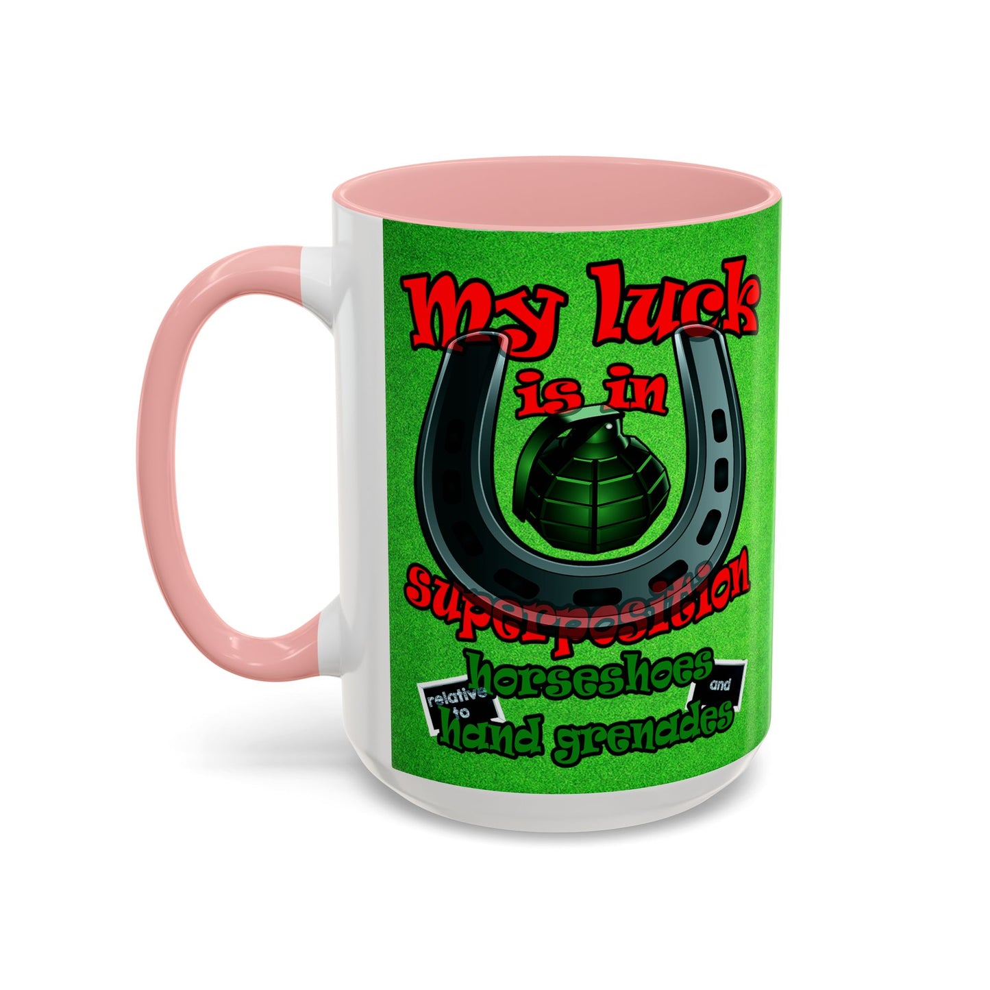 my luck - Accent Mug (green turf)