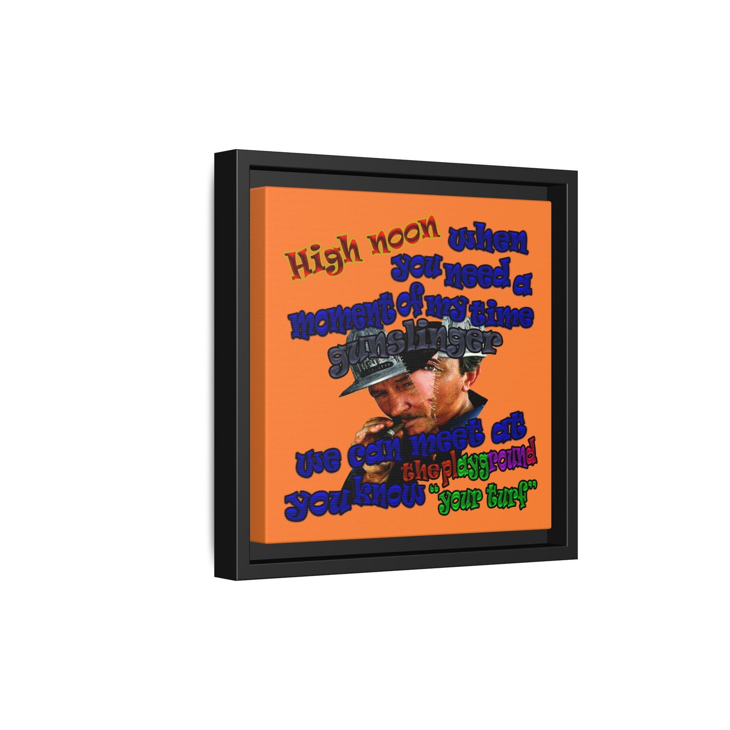 high noon - framed canvas art (crusta)