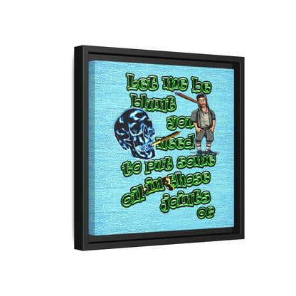 og - framed canvas art (faded blue)