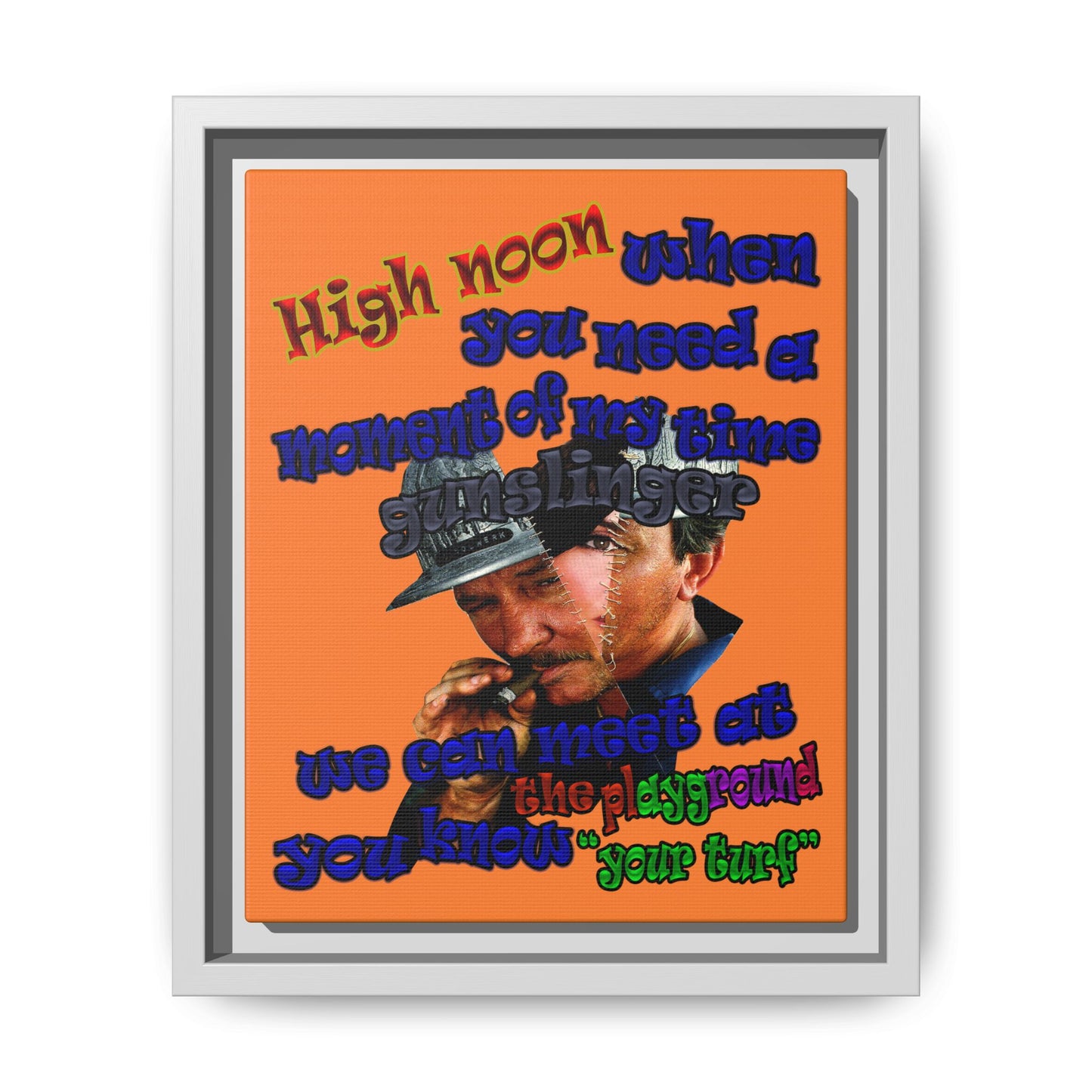 high noon - framed canvas art (crusta)
